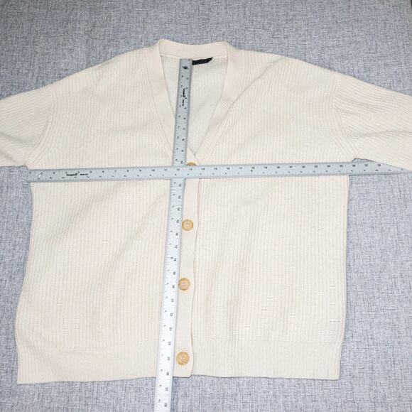 Jenni Kayne $495 Cashmere Cocoon Cardigan Sweater ribbed knit Small - Picture 8 of 9